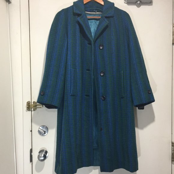 VINTAGE HARRIS TWEED HANDWOVEN WOOL COATS SIZE M - Picture 2 of 8